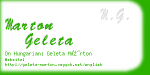 marton geleta business card
